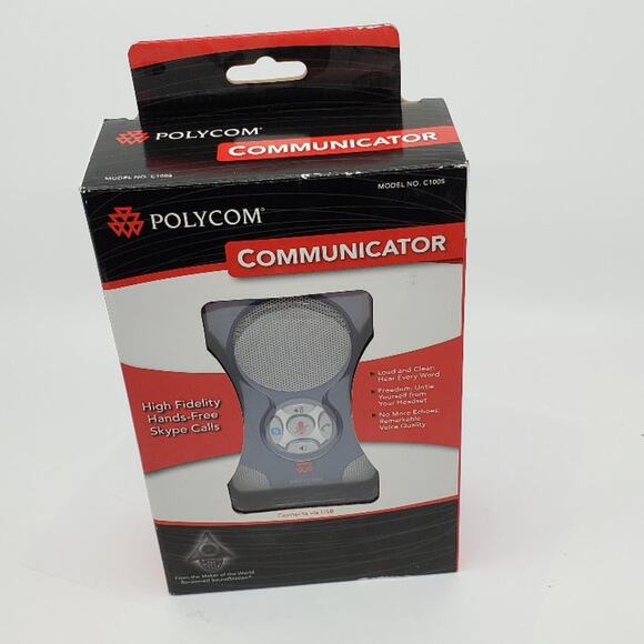Polycom Communicator C100S USB Skype / Zoom Desktop Speaker Microphone. New - Picture 1 of 12